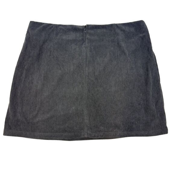 Halara High Rise 2-In-One A-Line Corduroy Casual Skirt L Nine Iron Gray NWT B82 - Picture 3 of 6